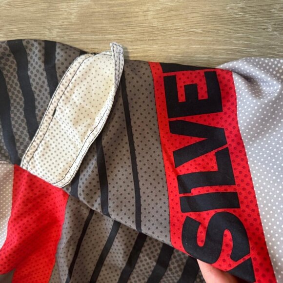 Quiksilver Cypher Board Shorts Mens Size 30 Red Gray Drawstring Straight Leg - Picture 6 of 8